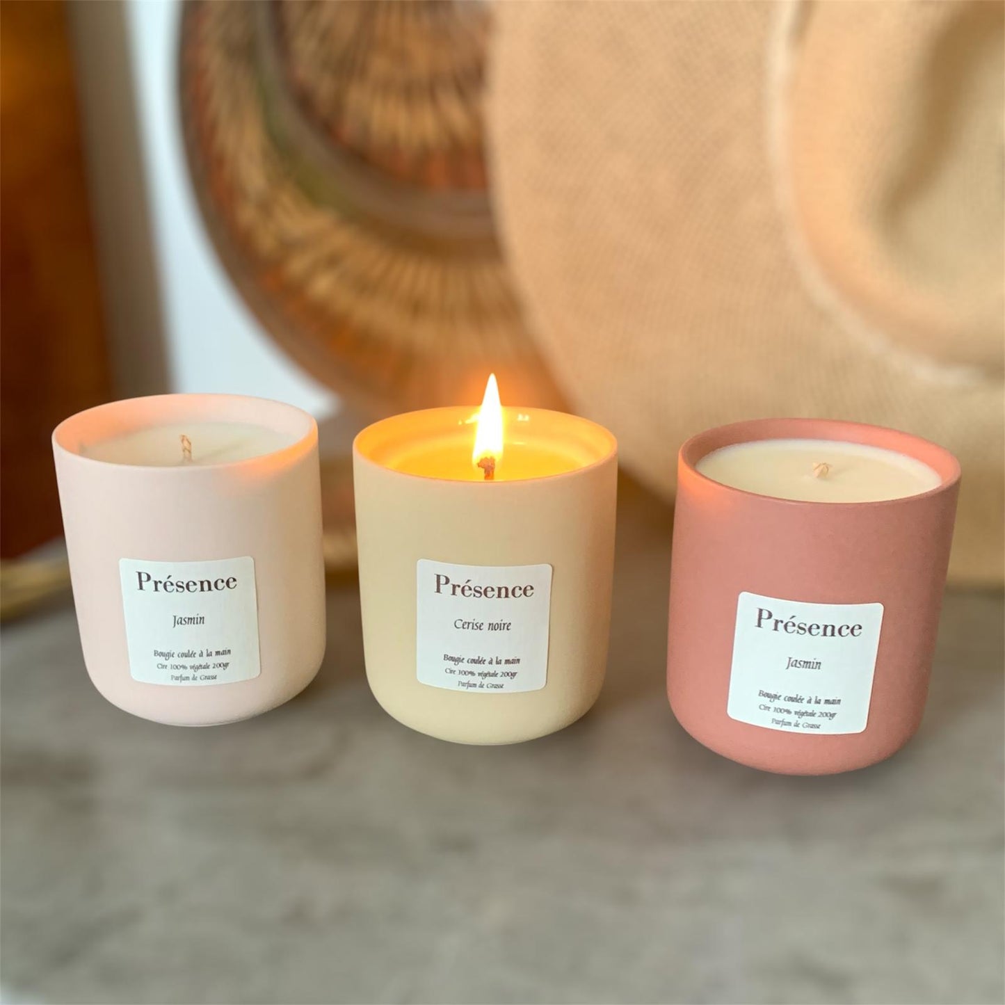 bougie cerise noire ambiance 200g