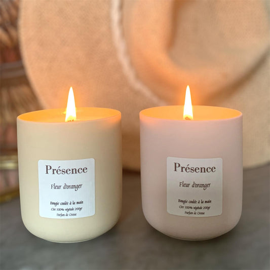 bougie fleur d'oranger ambiance allumee 200g