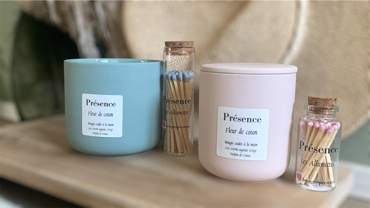 bougie fleur de coton ambiance