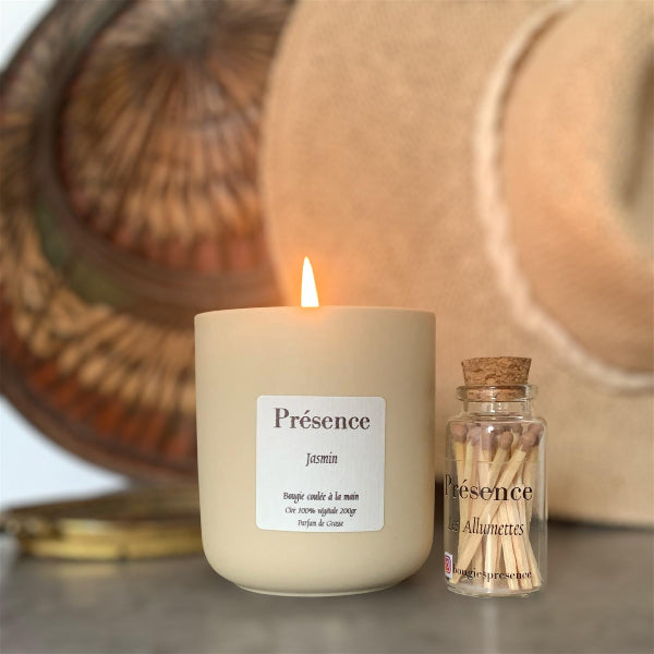 bougie jasmin beige 200g