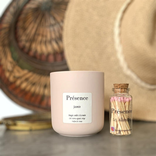 bougie jasmin rose poudre 200g