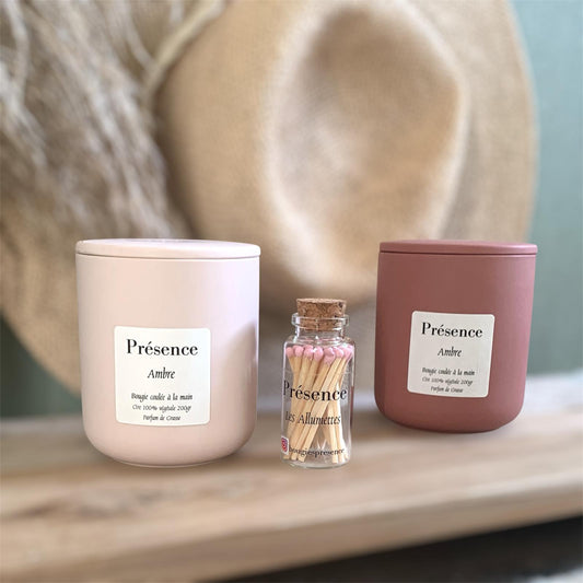 bougie ambre ambiance 200g fermée