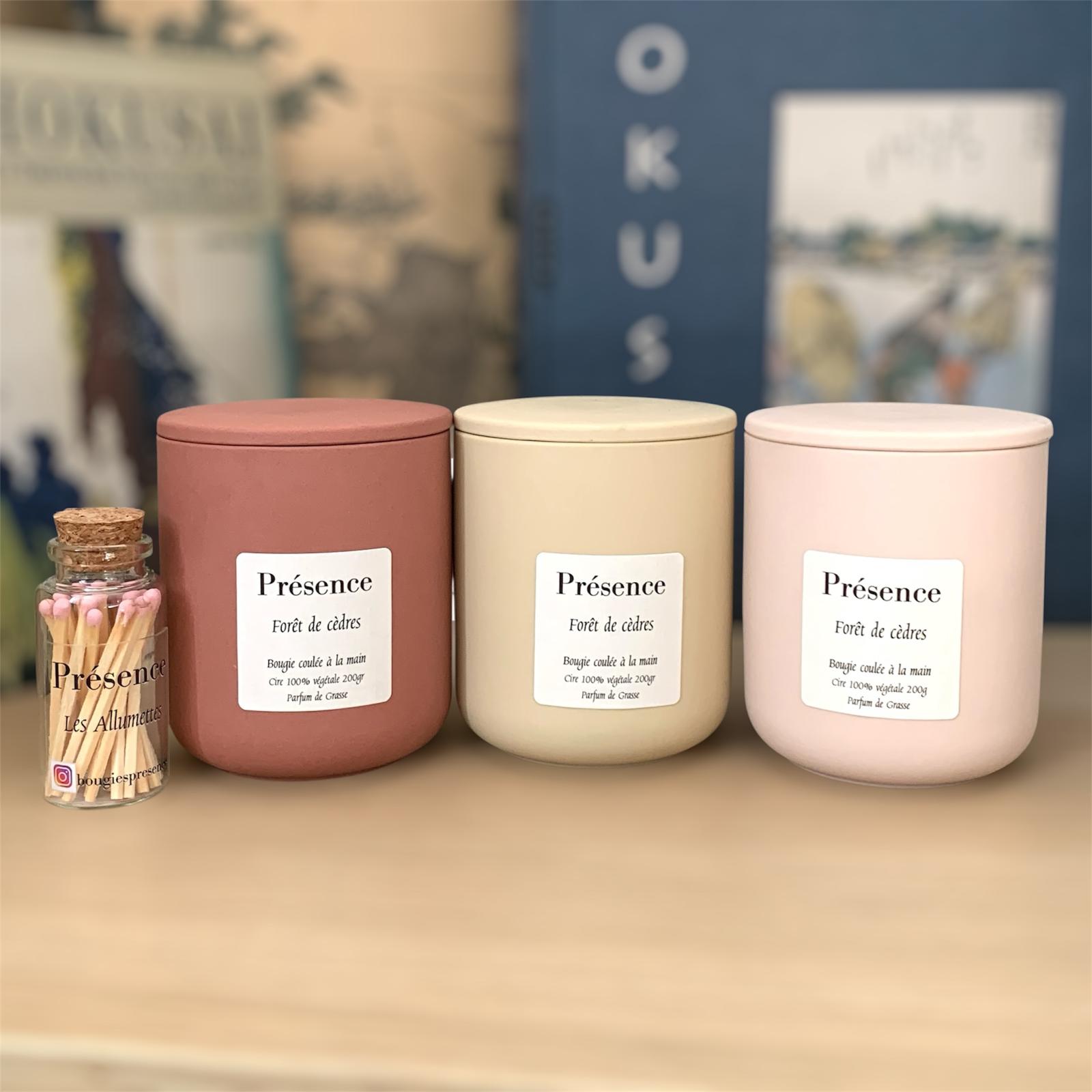bougie foret des cedres 200g ambiance