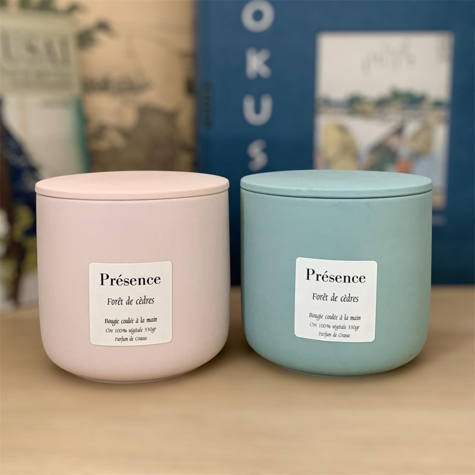 bougie foret des cedres 330g ambiance