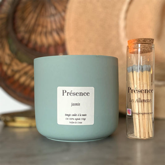 bougie jasmin vert paon 330g