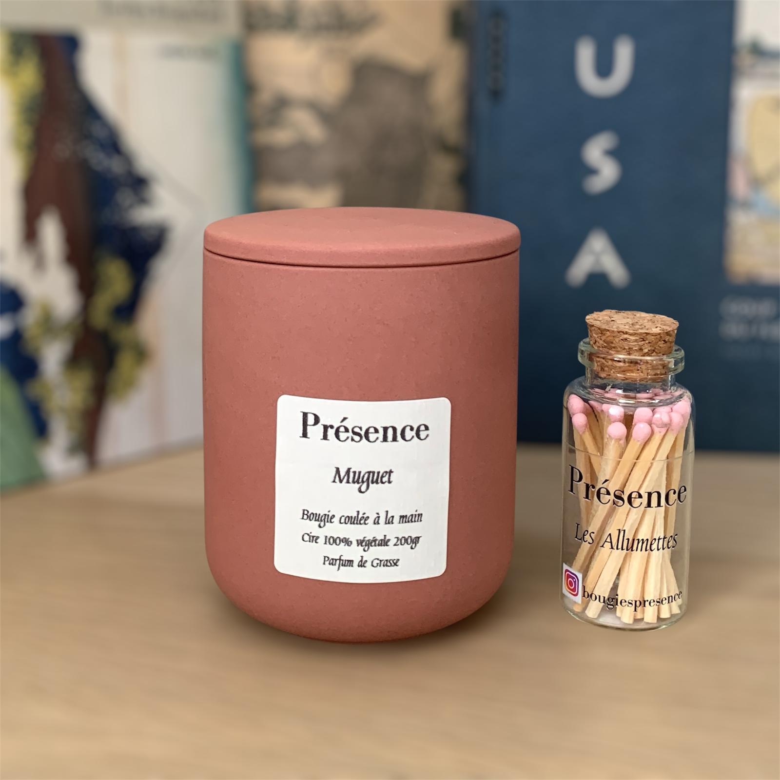 bougie muguet terracotta 200g